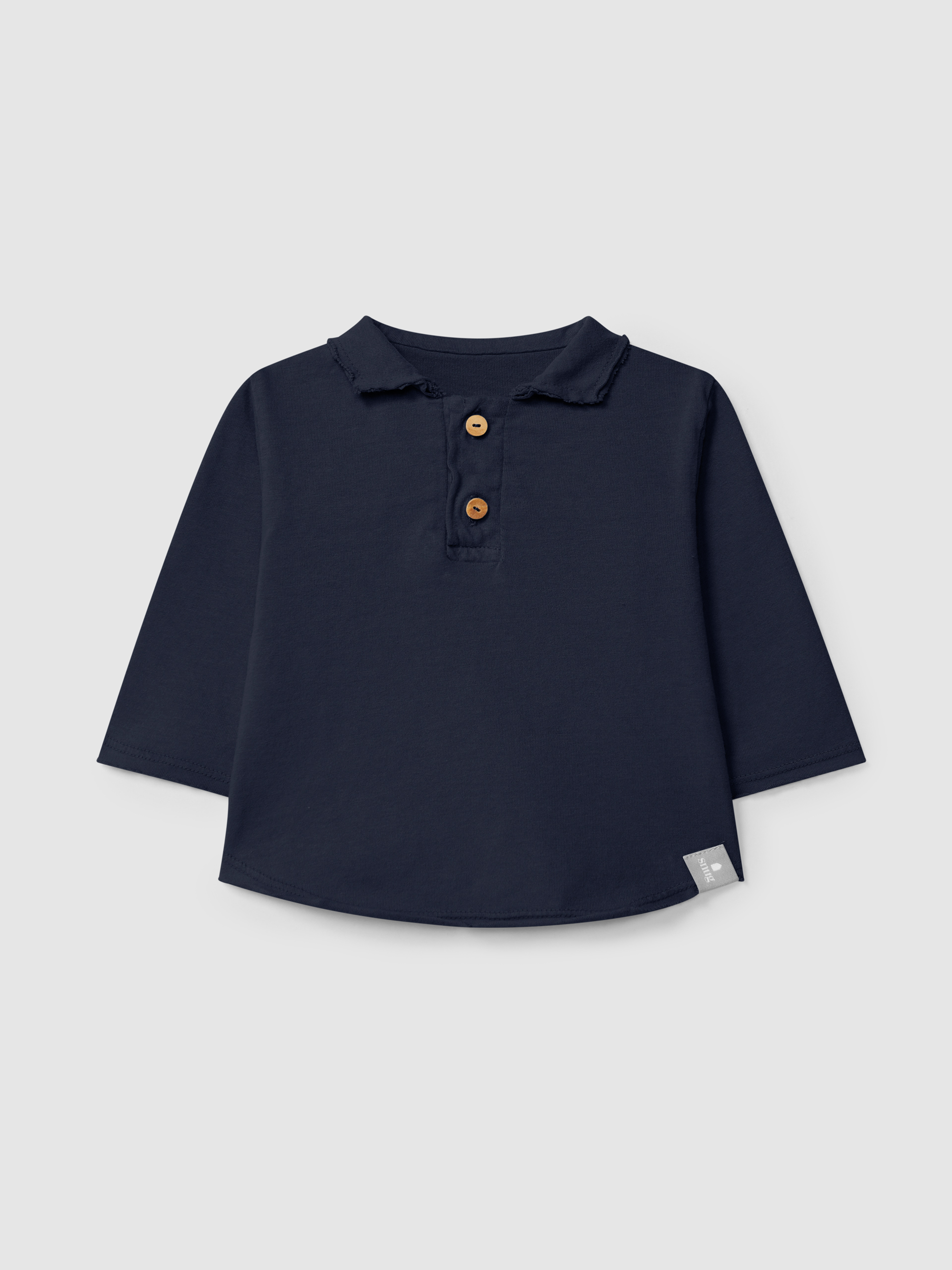 Longsleeve in organic cotton with pointy collar