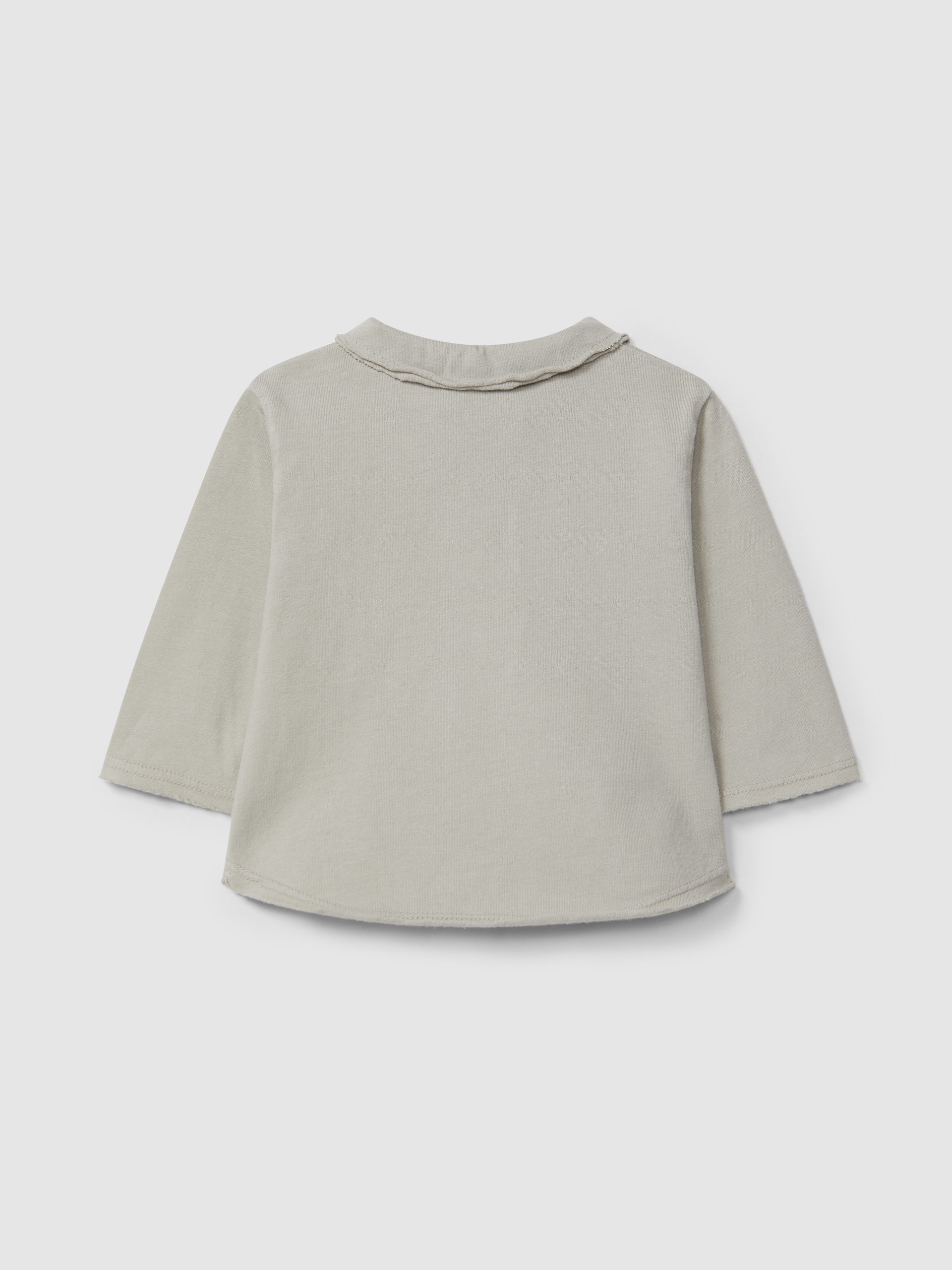 Longsleeve in organic cotton with pointy collar