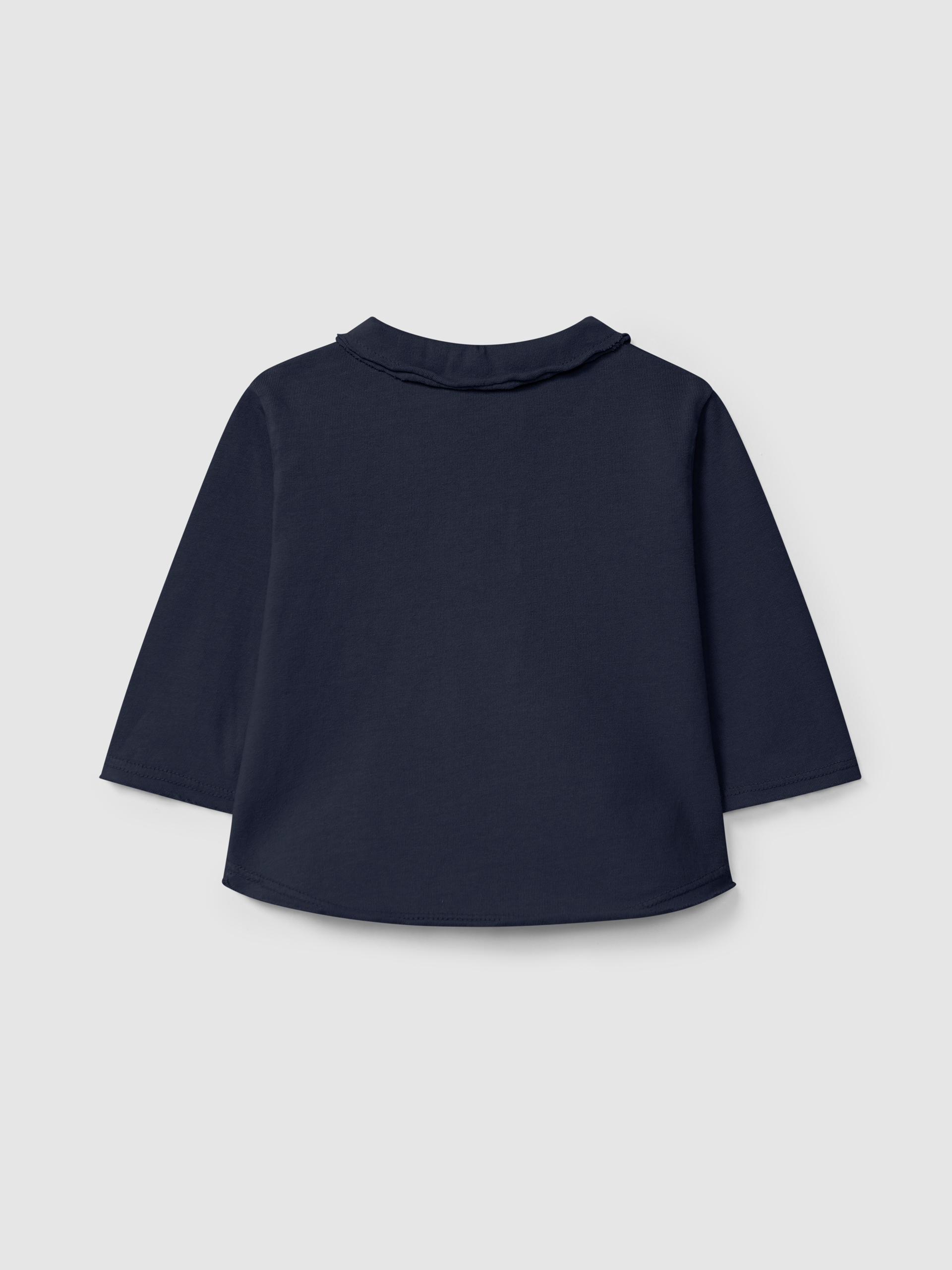Longsleeve in organic cotton with pointy collar