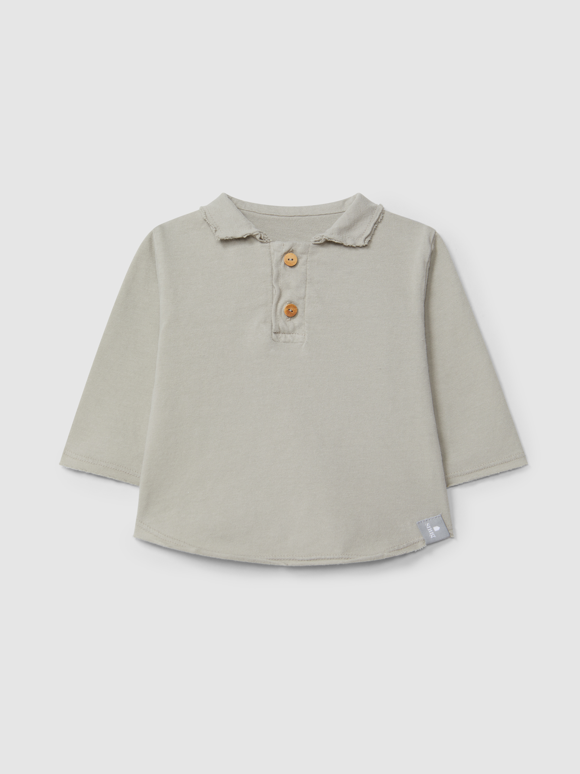 Longsleeve in organic cotton with pointy collar