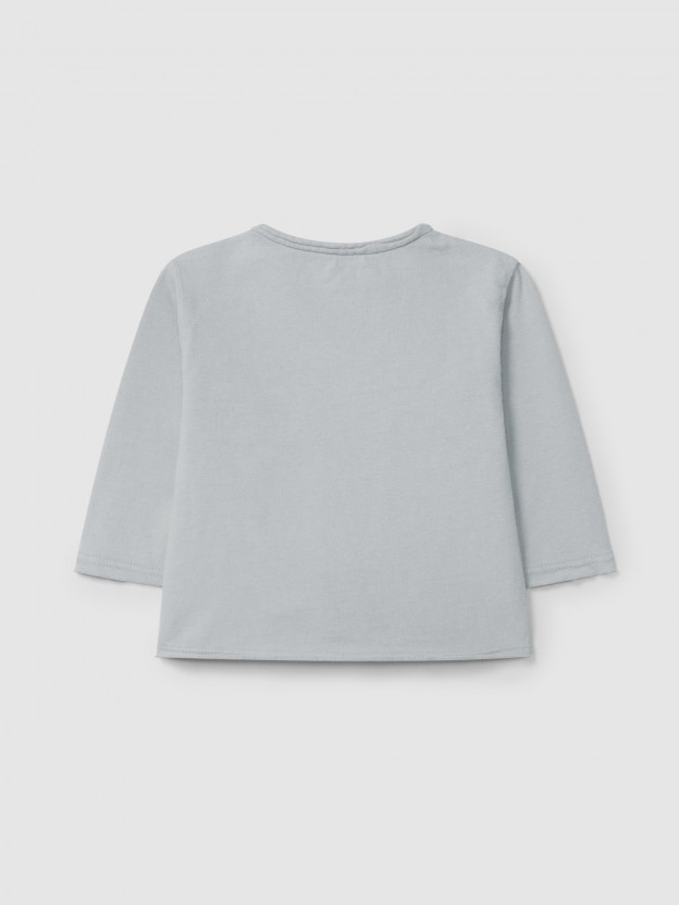 Longsleeve in organic cotton with pocket Longsleeve in organic cotton with pocket