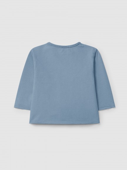 Longsleeve com bolso em algodão orgânico Longsleeve com bolso em algodão orgânico