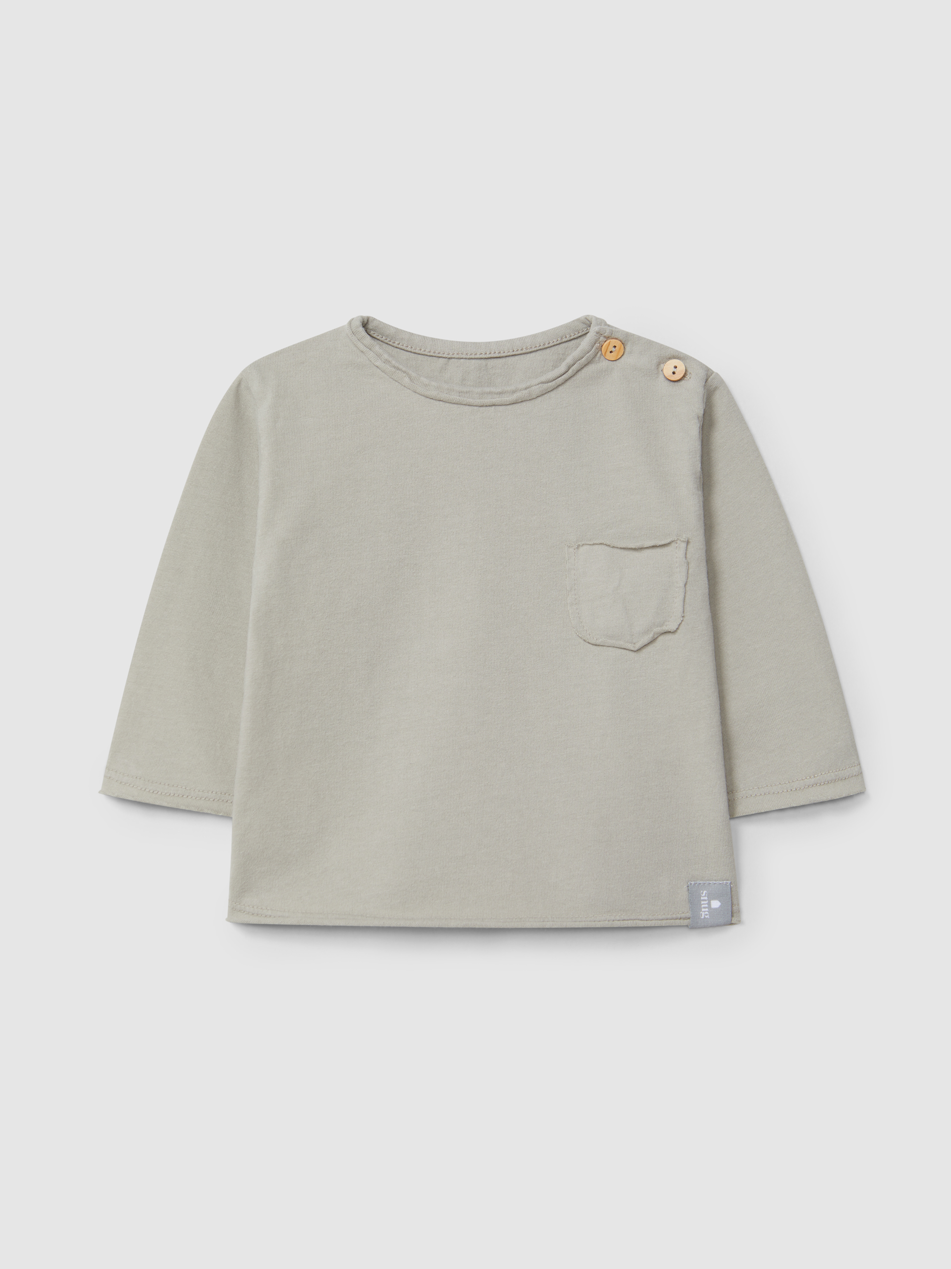 Longsleeve com bolso em algodão orgânico