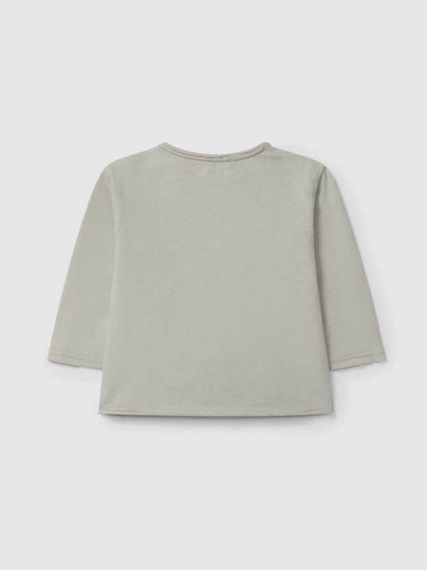 Longsleeve in organic cotton with pocket Longsleeve in organic cotton with pocket