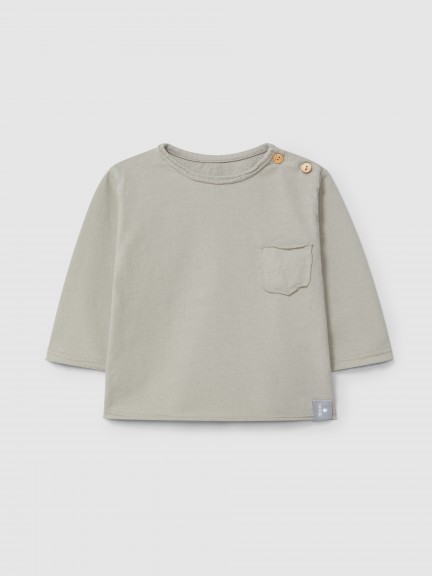 Longsleeve in organic cotton with pocket