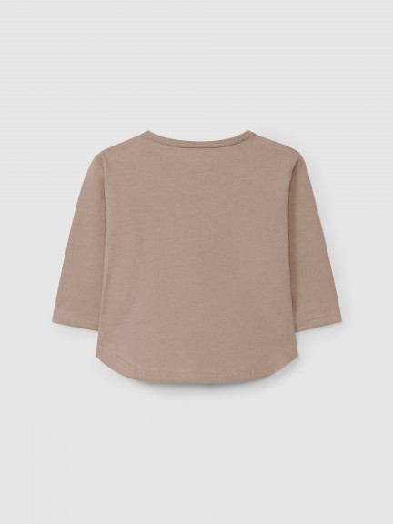 Longsleeve em algodão orgânico com estampado Longsleeve em algodão orgânico com estampado