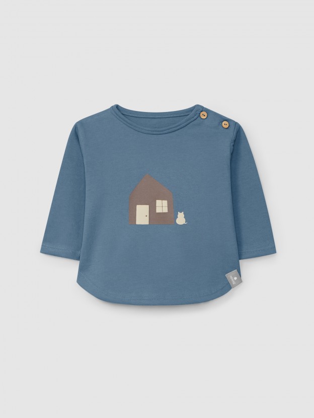 Longsleeve in organic cotton with print Longsleeve in organic cotton with print