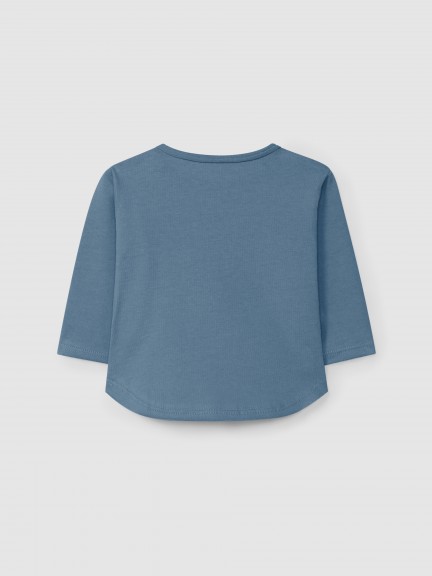 Longsleeve em algodão orgânico com estampado Longsleeve em algodão orgânico com estampado