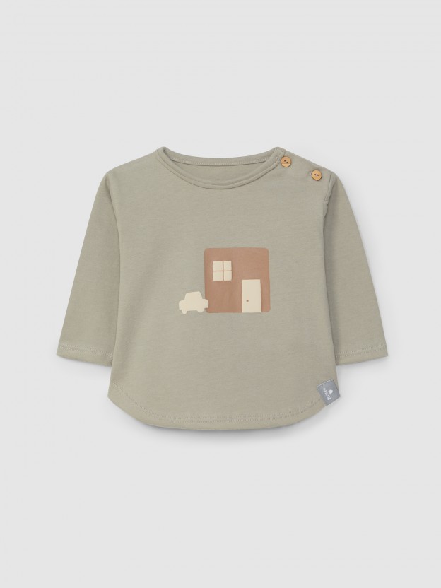 Longsleeve in organic cotton with print Longsleeve in organic cotton with print