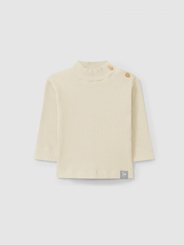 Longsleeve turtleneck in ribbed jersey Longsleeve turtleneck in ribbed jersey