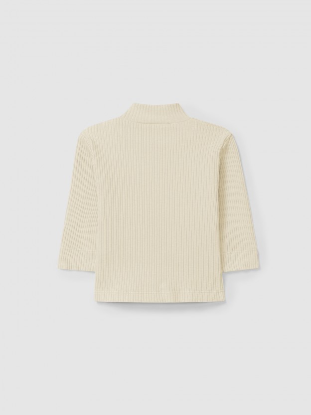 Longsleeve turtleneck in ribbed jersey Longsleeve turtleneck in ribbed jersey