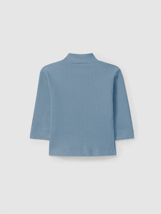 Longsleeve turtleneck in ribbed jersey