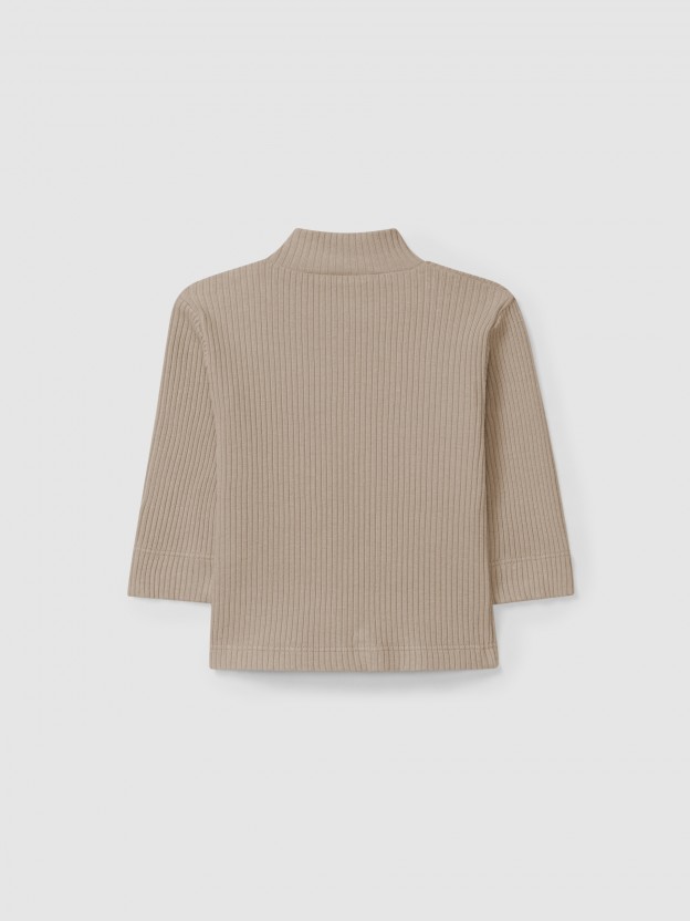 Longsleeve turtleneck in ribbed jersey Longsleeve turtleneck in ribbed jersey