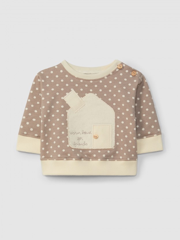 "Warm house for friends" house sweatshirt "Warm house for friends" house sweatshirt