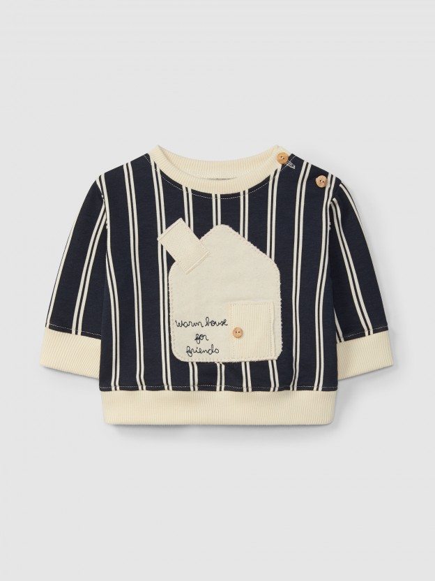 "Warm house for friends" house sweatshirt "Warm house for friends" house sweatshirt