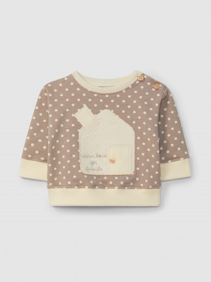 "Warm house for friends" house sweatshirt