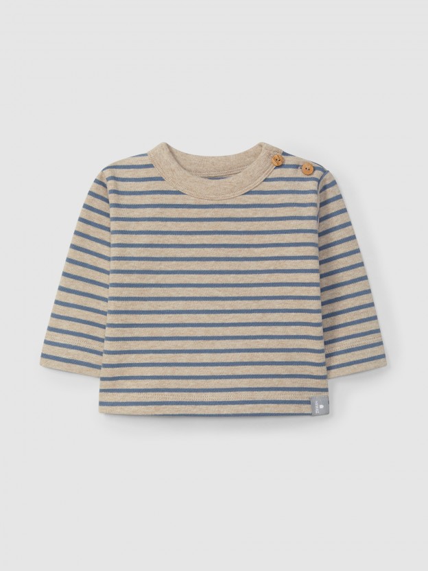 Striped longsleeve in soft brushed jersey Striped longsleeve in soft brushed jersey