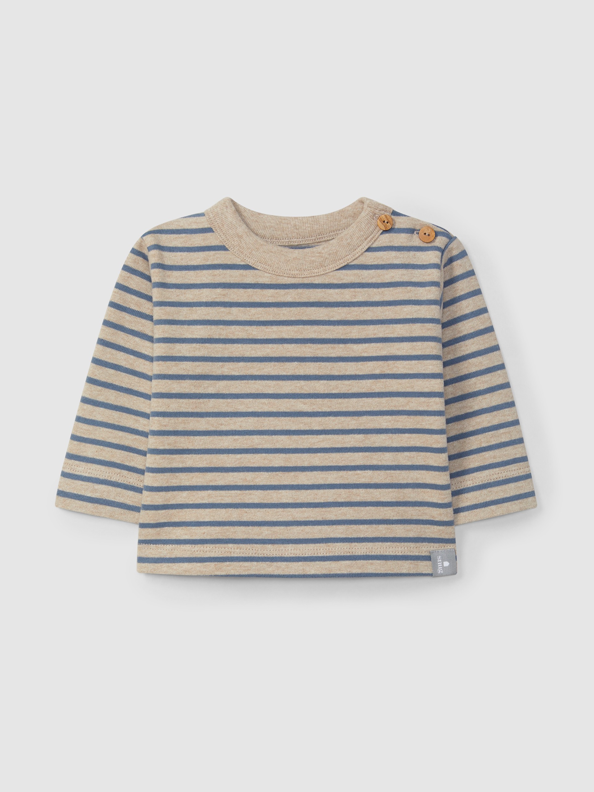 Striped longsleeve in soft brushed jersey