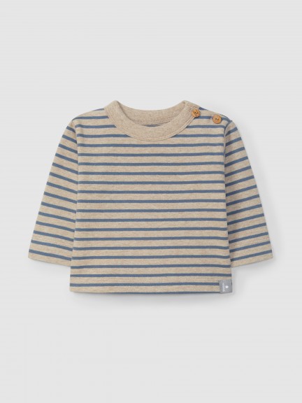 Striped longsleeve in soft brushed jersey