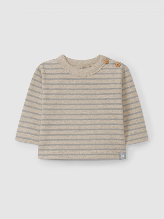Striped longsleeve in soft brushed jersey Striped longsleeve in soft brushed jersey