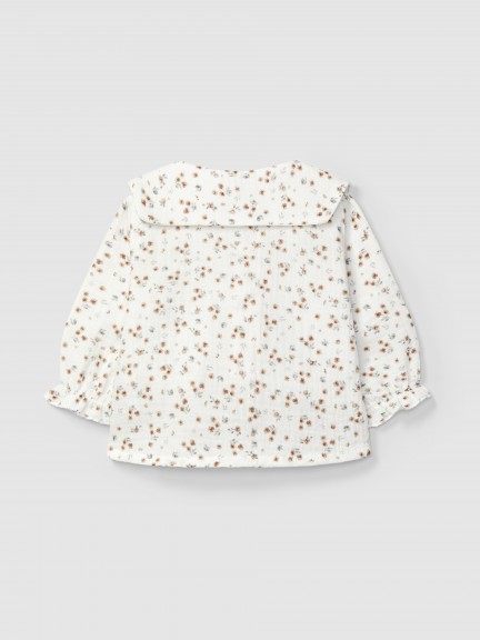 Blusa em musseline estampado floral Blusa em musseline estampado floral