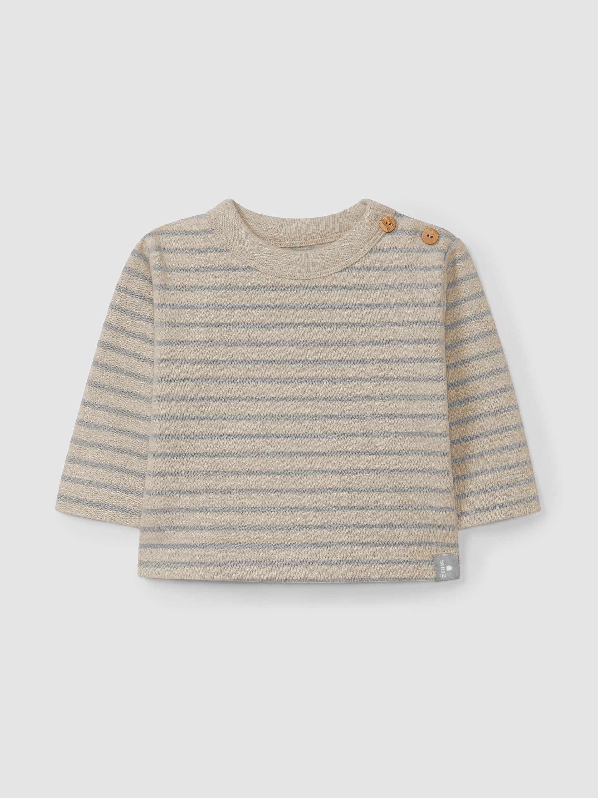 Striped longsleeve in soft brushed jersey
