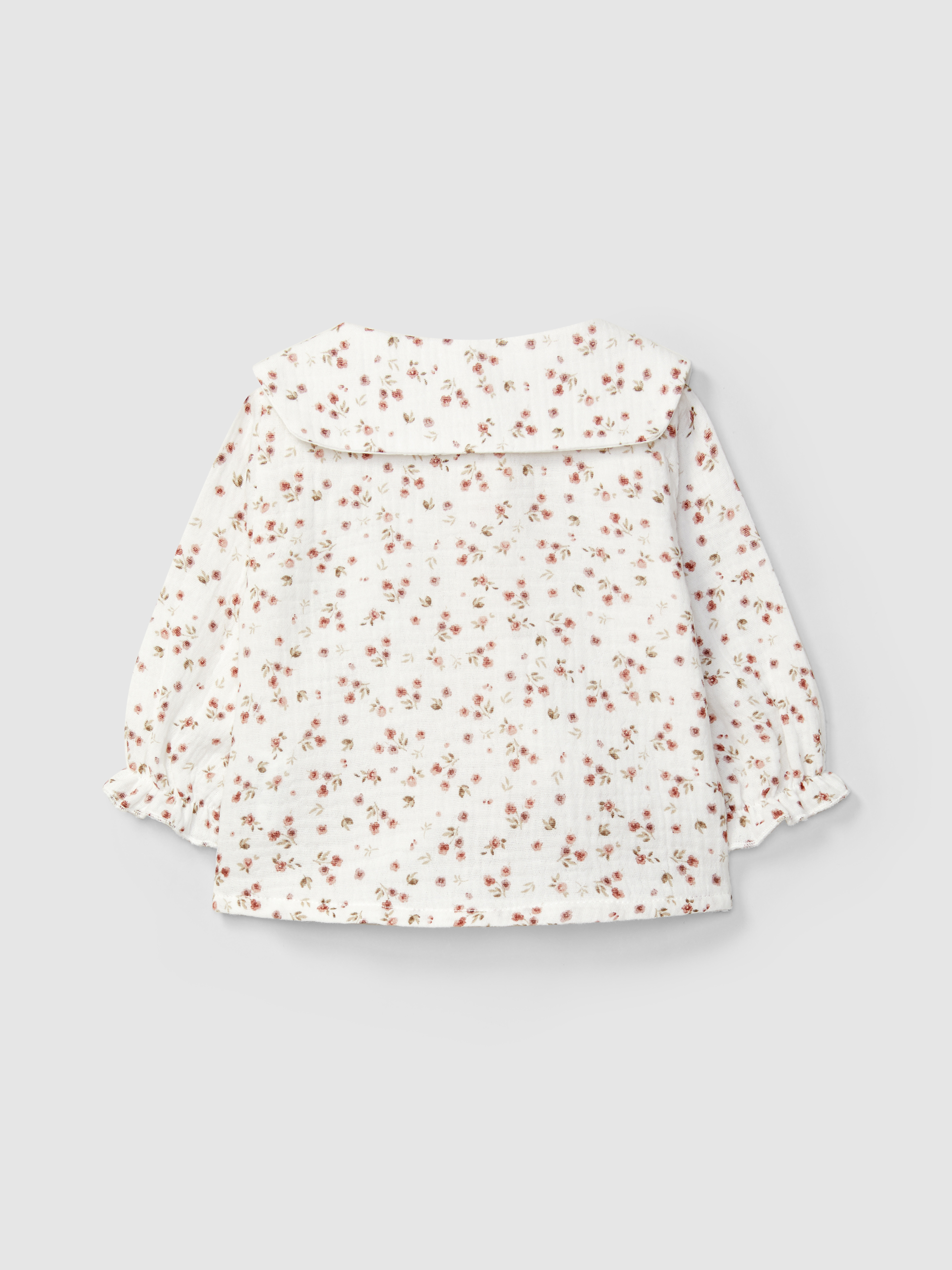 Blouse in floral printed muslin