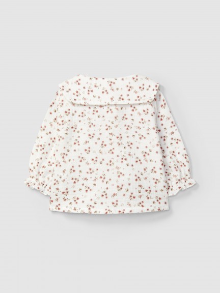 Blusa de muselina estampado floral Blusa de muselina estampado floral