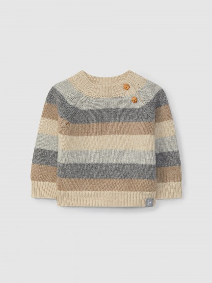 Knitted striped jumper