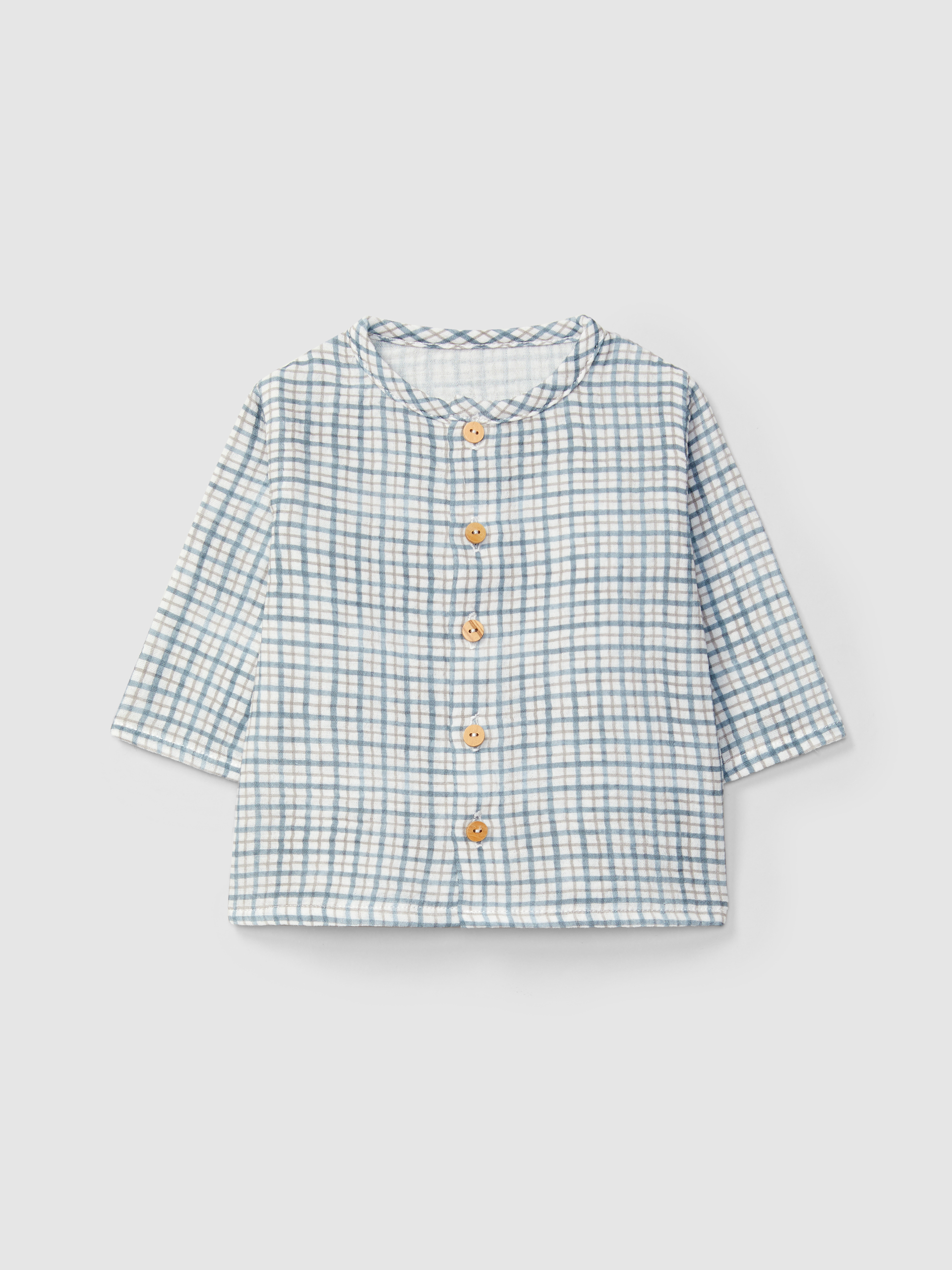 Printed muslin shirt