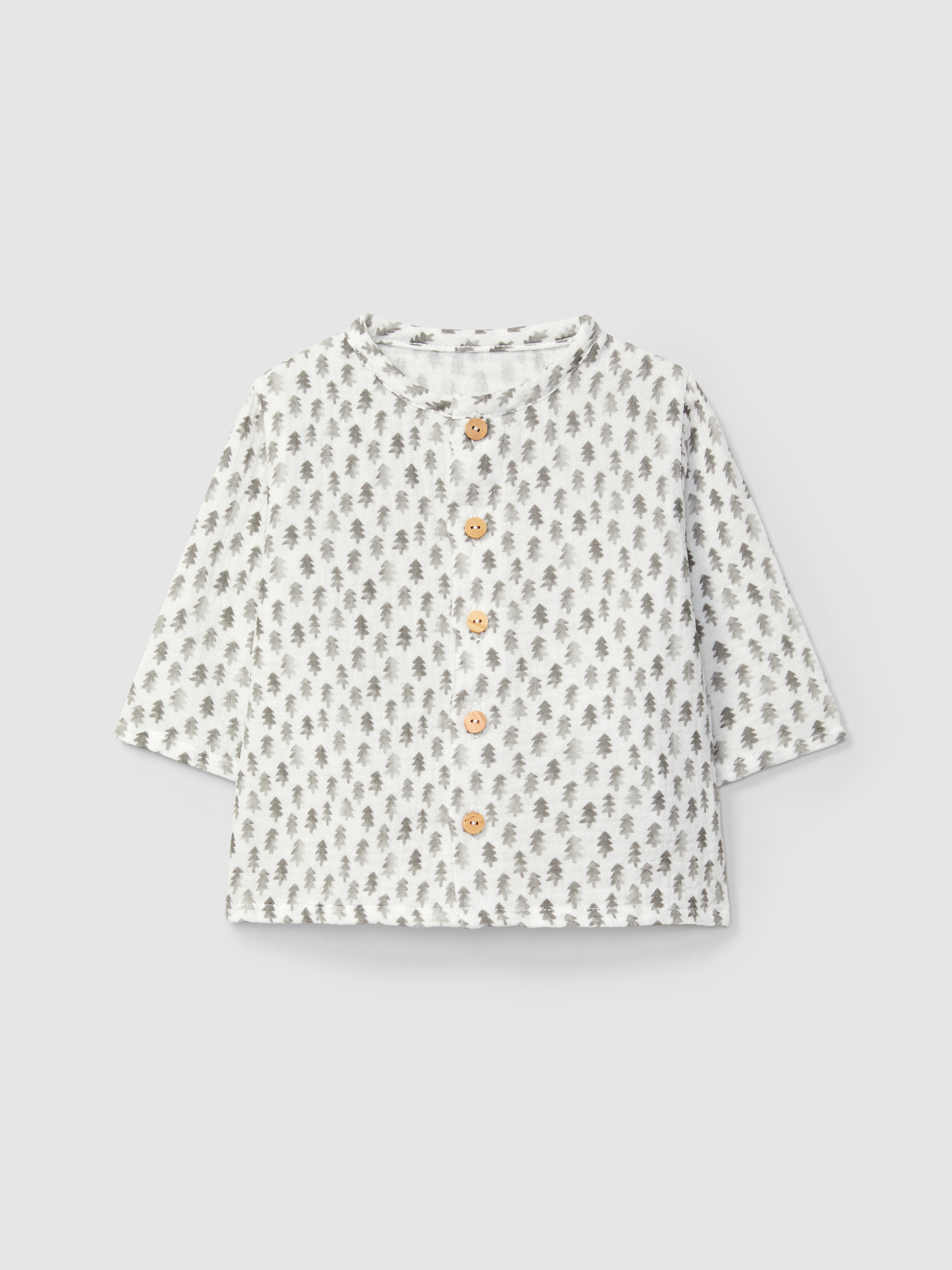 Printed muslin shirt