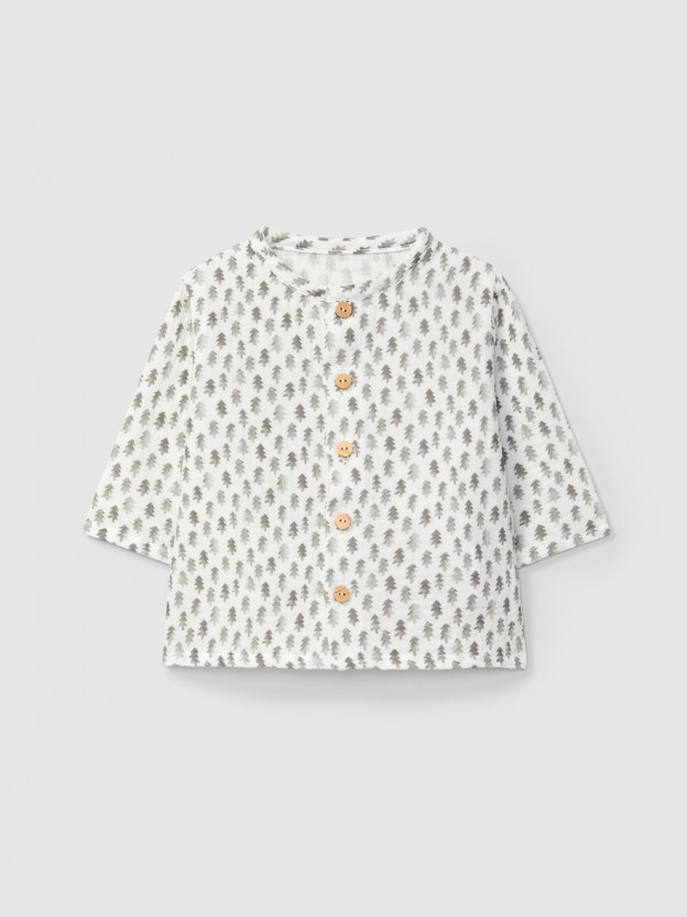 Printed muslin shirt Printed muslin shirt