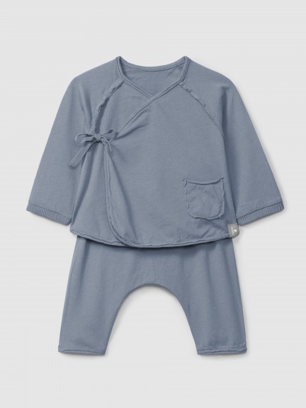 Conjunto de duas peças em malha lisa Conjunto de duas peças em malha lisa