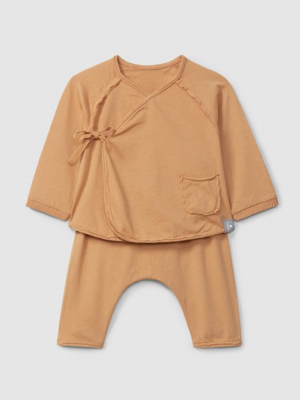Two-piece plain jersey set