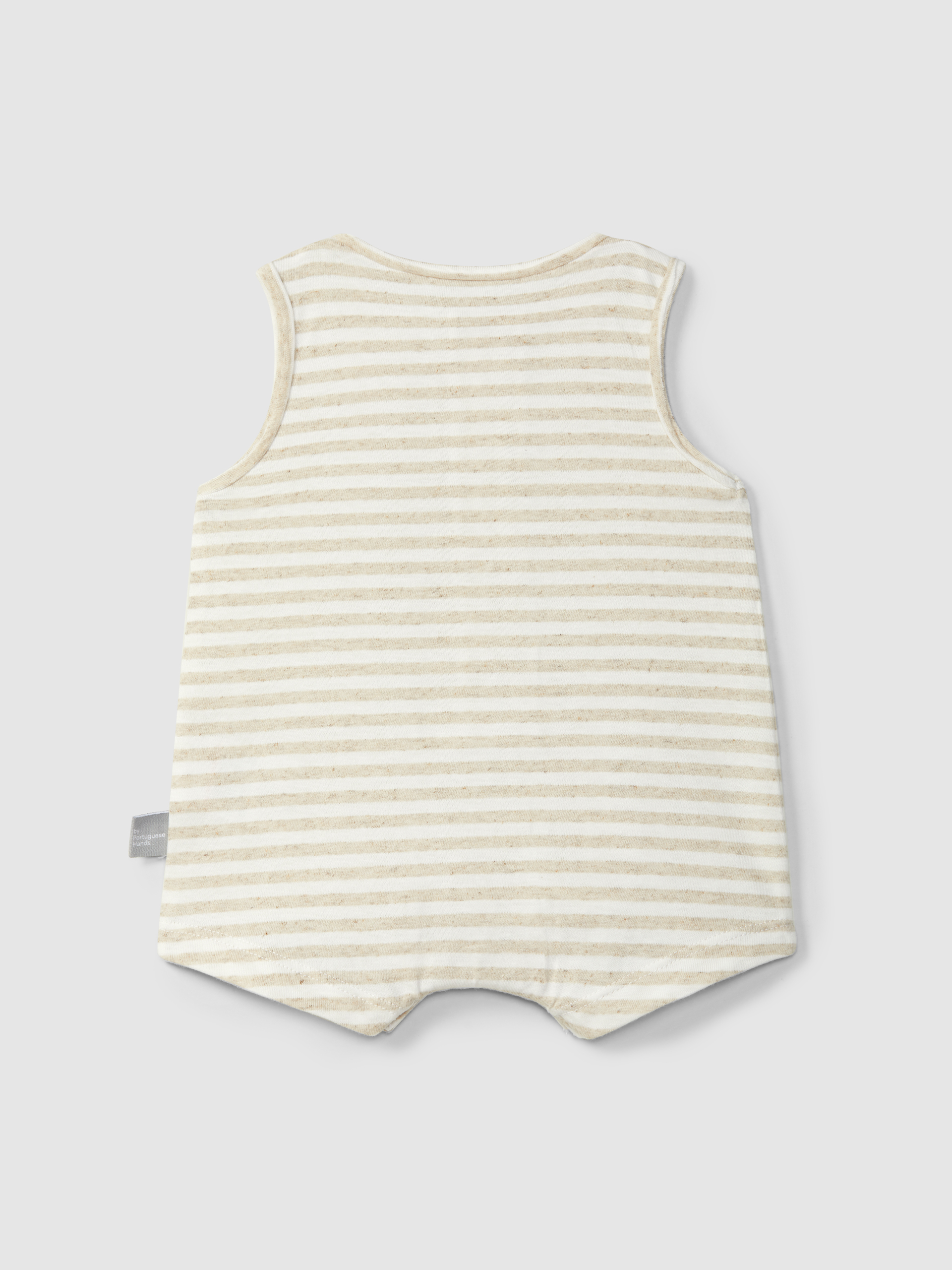 Striped short-leg romper