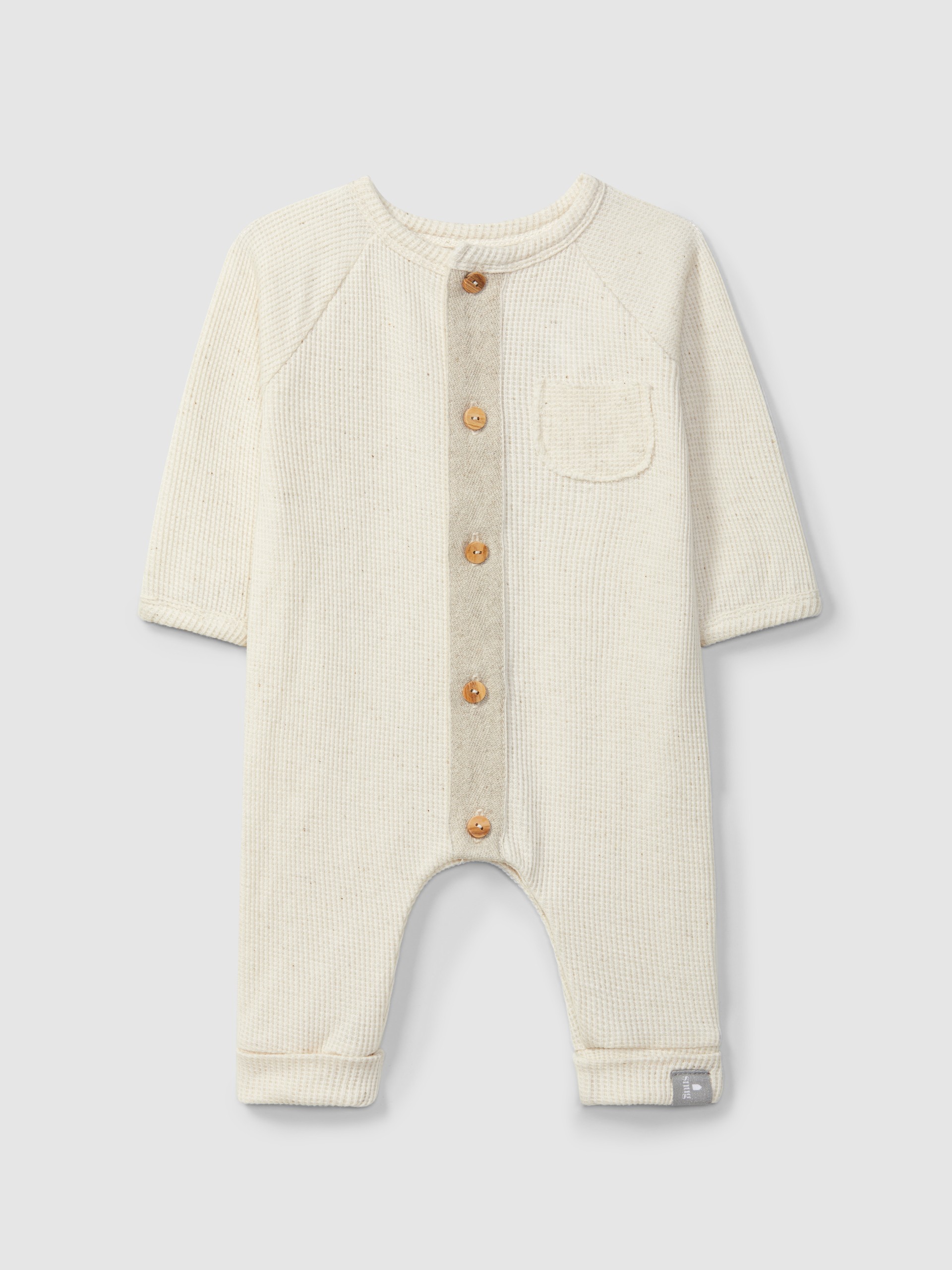 Romper in waffle weave