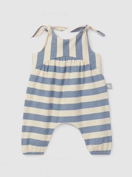 Striped dungarees