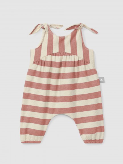 Striped dungarees
