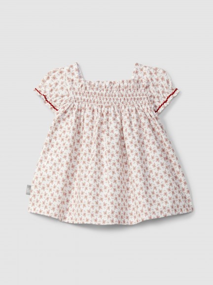 Floral dress with rickrack detail Floral dress with rickrack detail