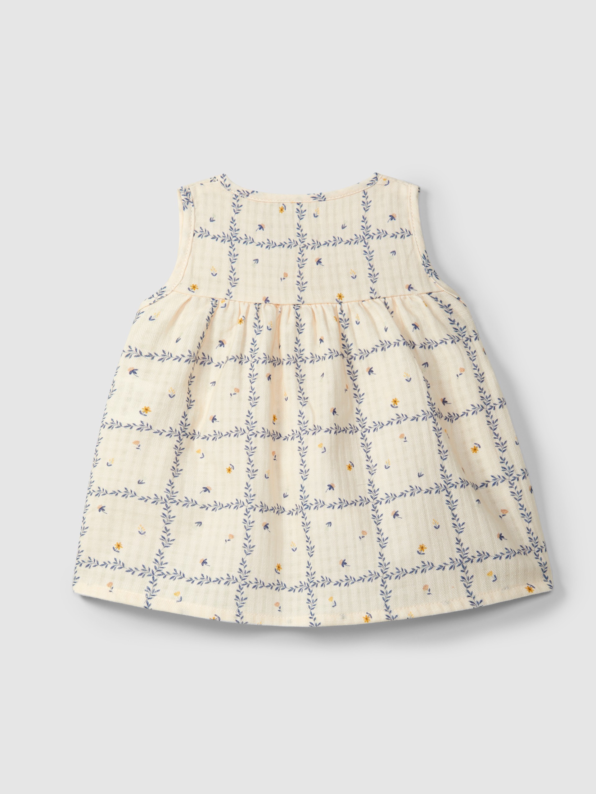 Dress printed textured cotton