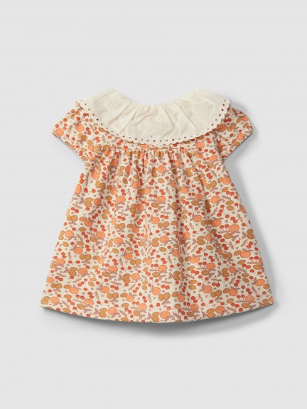 Dress printed jersey with embroidered detail Dress printed jersey with embroidered detail