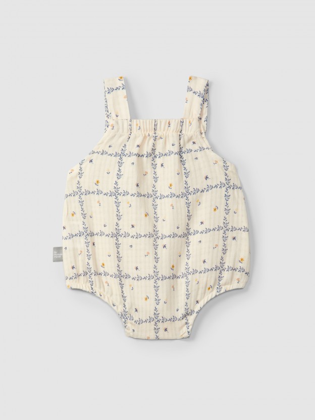 Shortie printed textured cotton