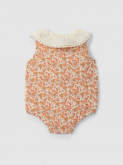 Shortie printed jersey with embroidered detail Shortie printed jersey with embroidered detail