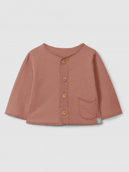 Jacket in plain jersey