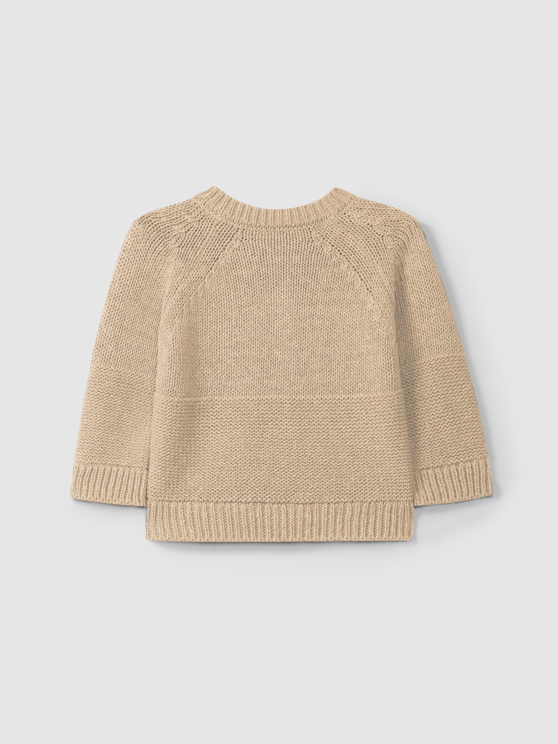 Knitted cardigan round neckline