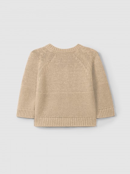 Knitted cardigan round neckline Knitted cardigan round neckline