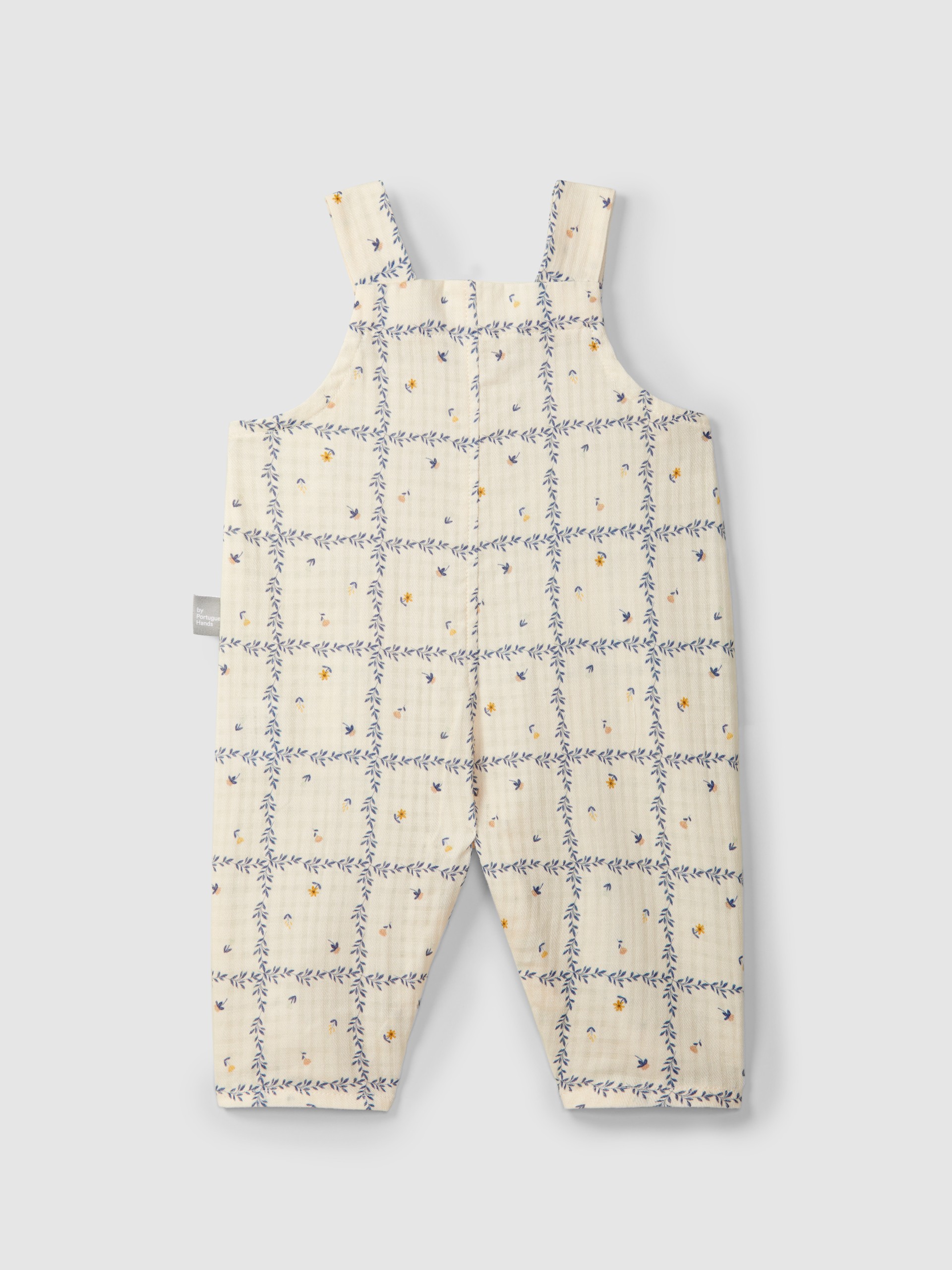 Dungarees printed textured cotton