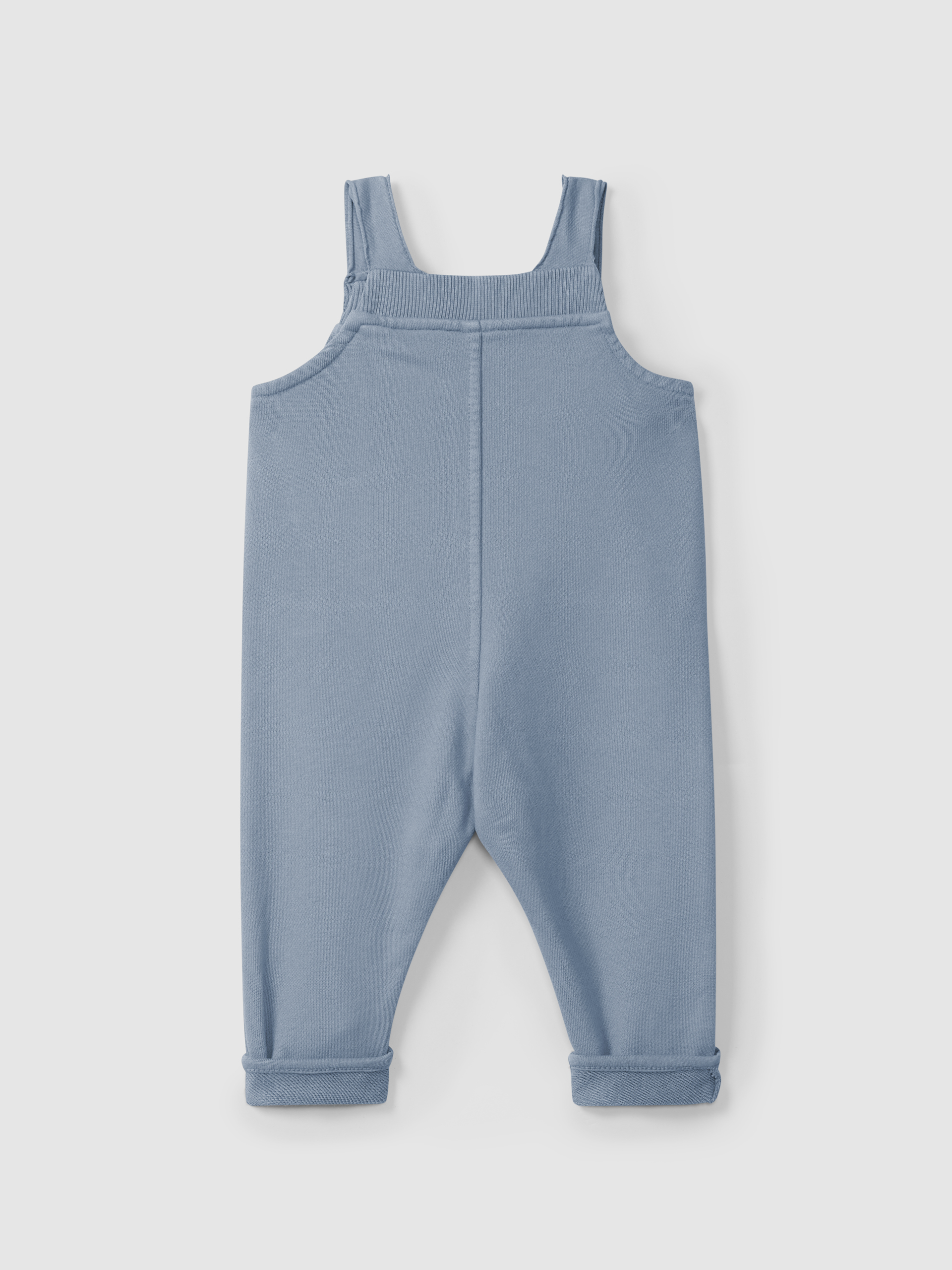 Plush dungarees with pockets