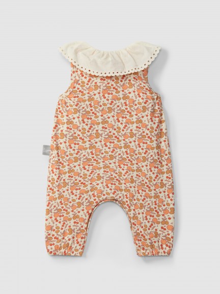 Dungarees printed jersey with embroidered detail Dungarees printed jersey with embroidered detail