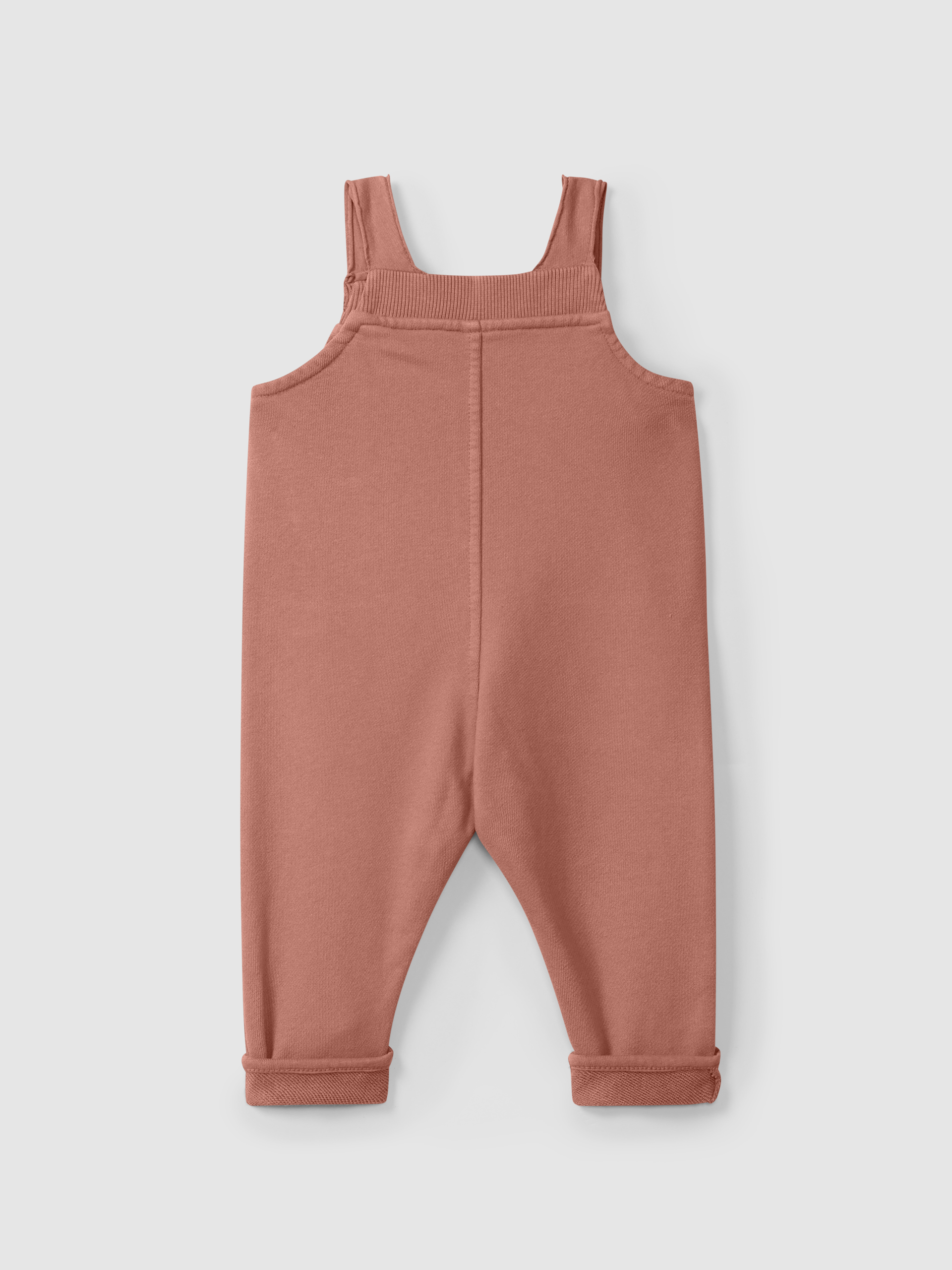 Plush dungarees with pockets